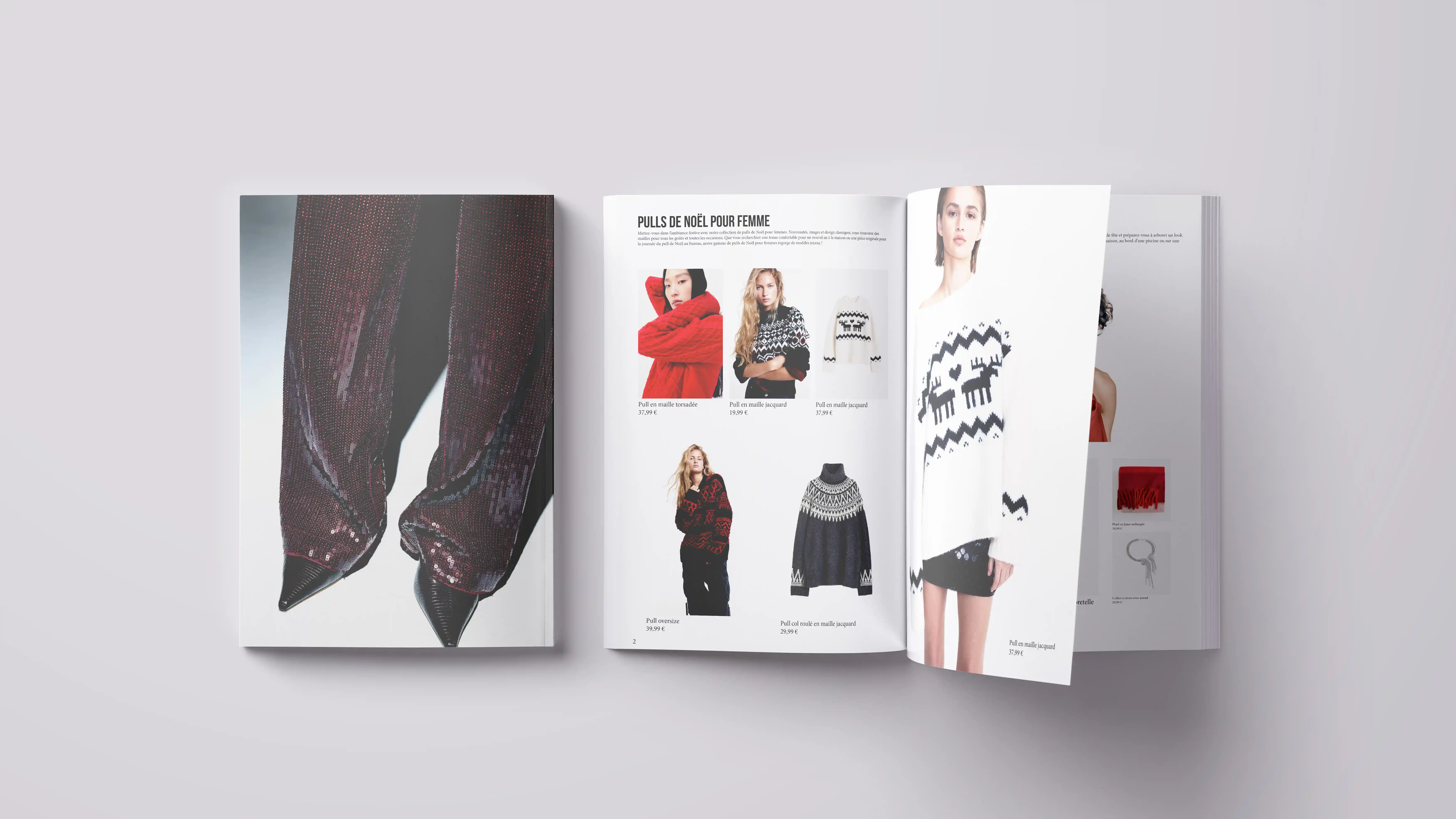 mockup du magazine de noêl d'H&M