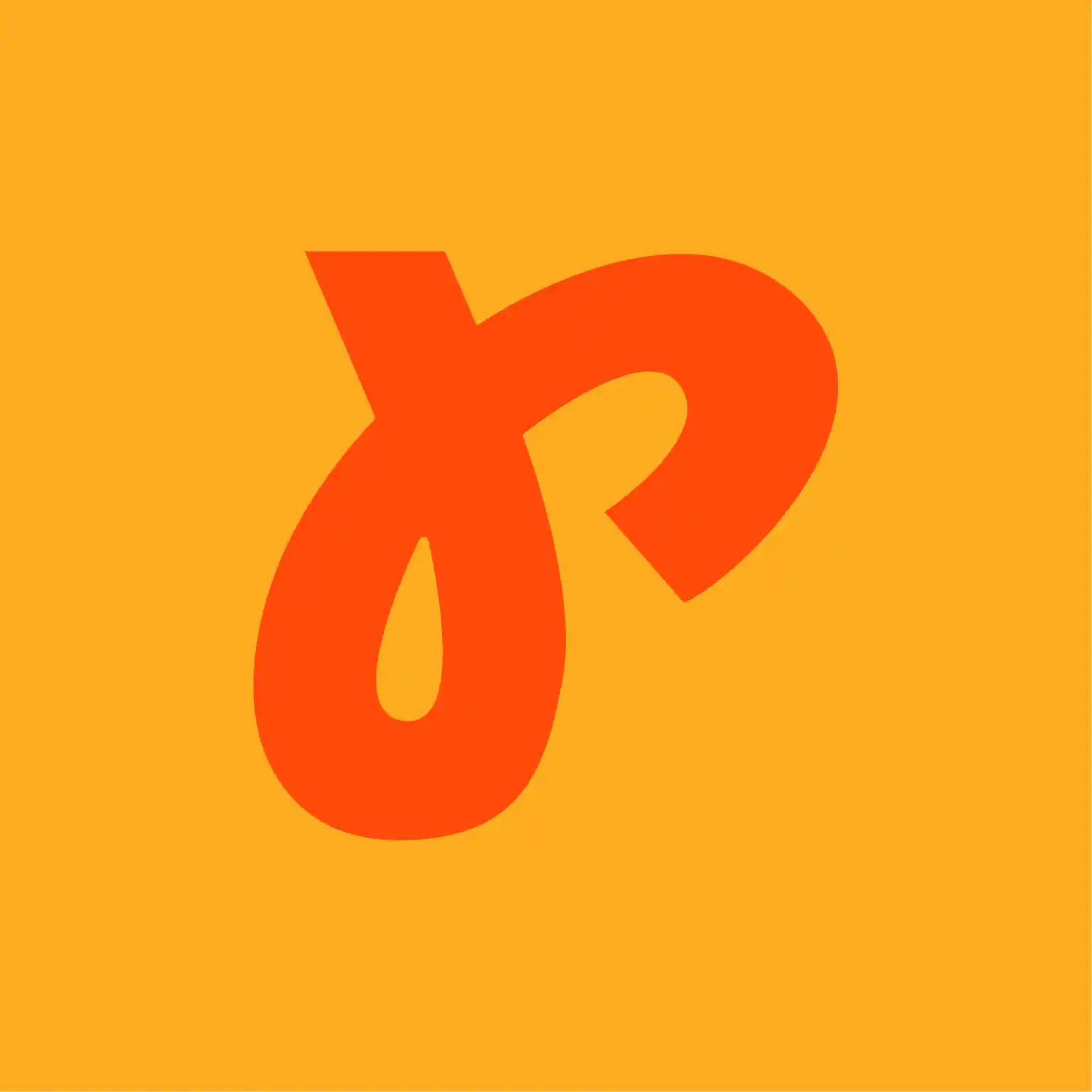 présentation du logo sur fond orange