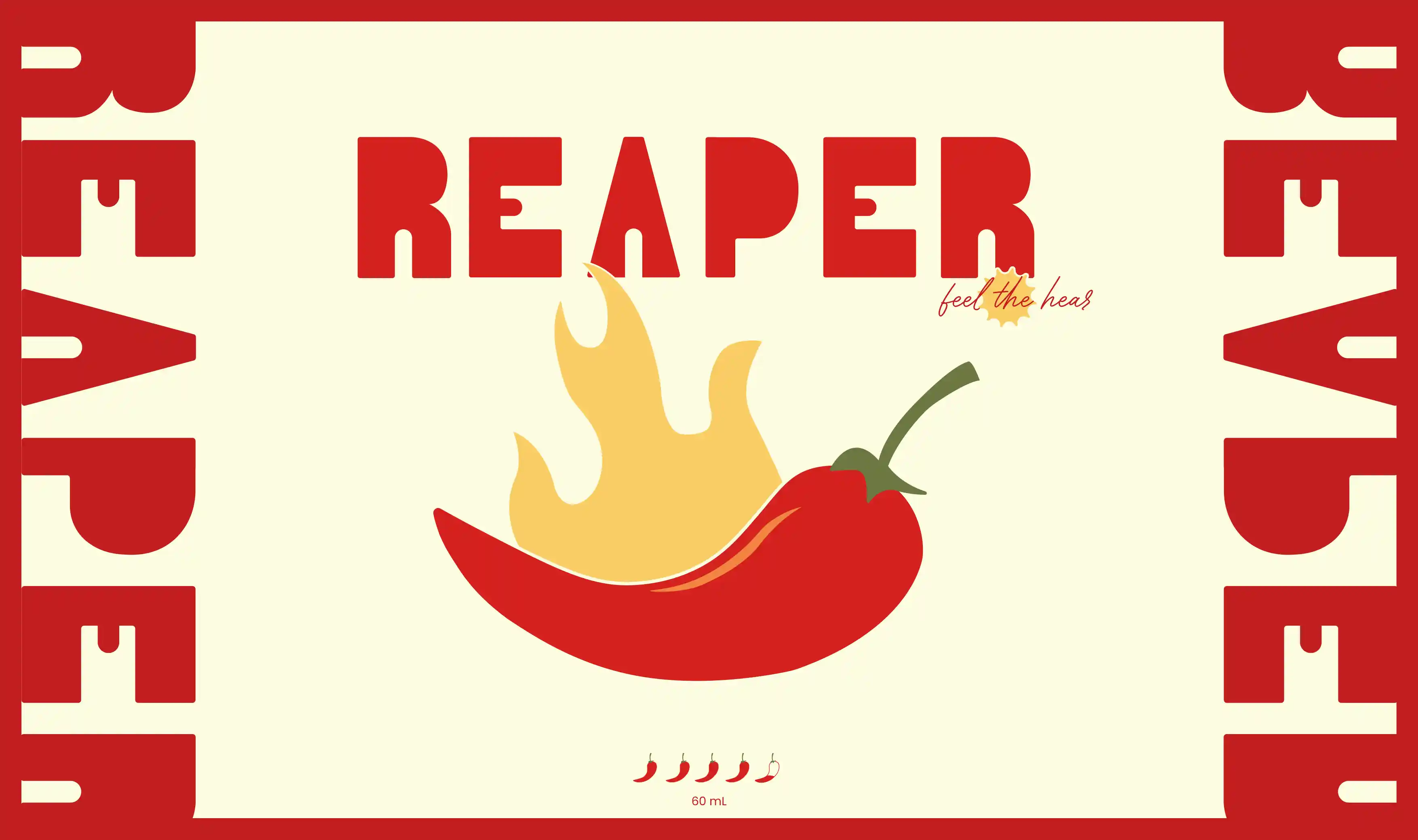 étiquette de la sauce piquante reaper