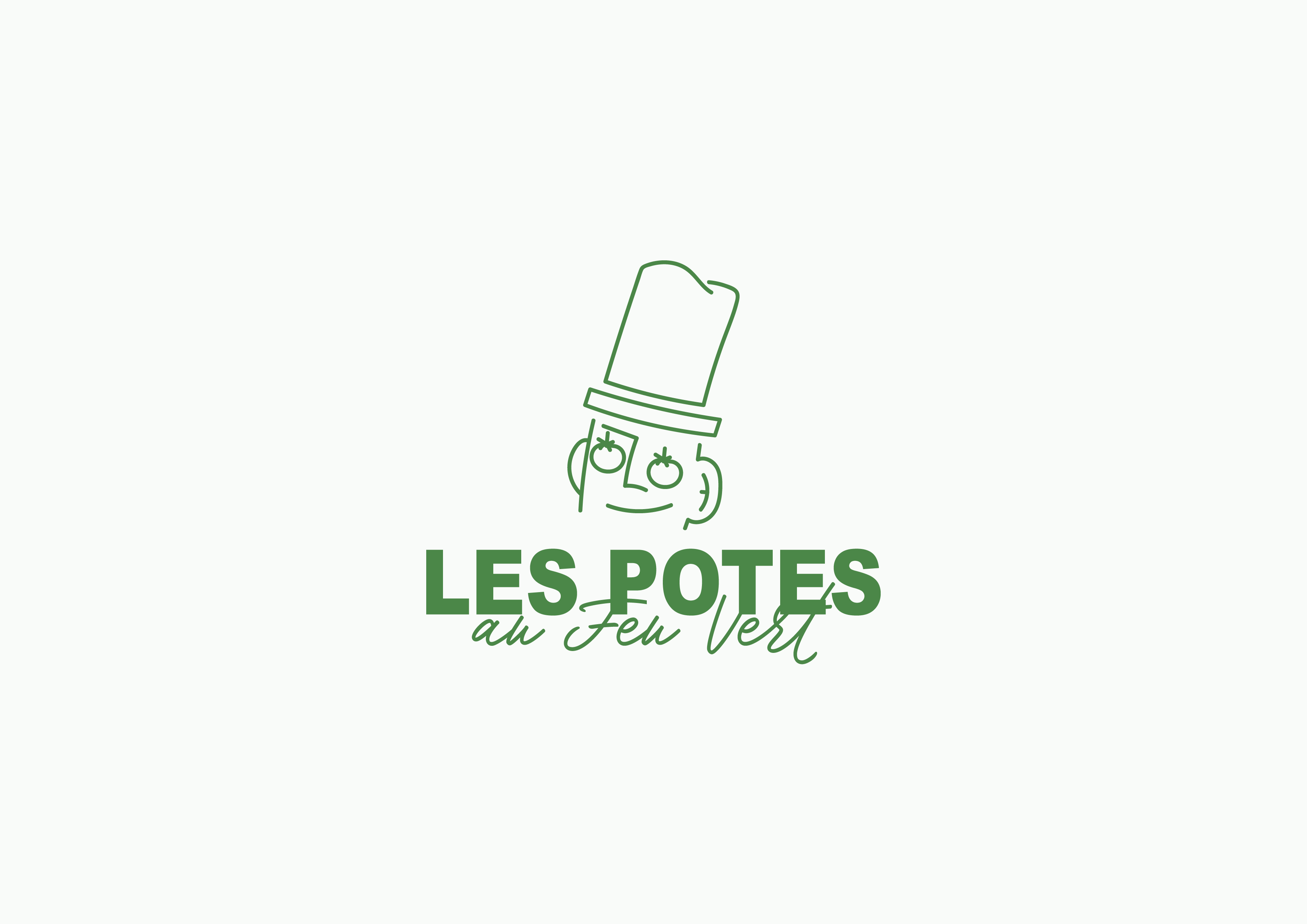 logo du restaurant les potes au feu vert